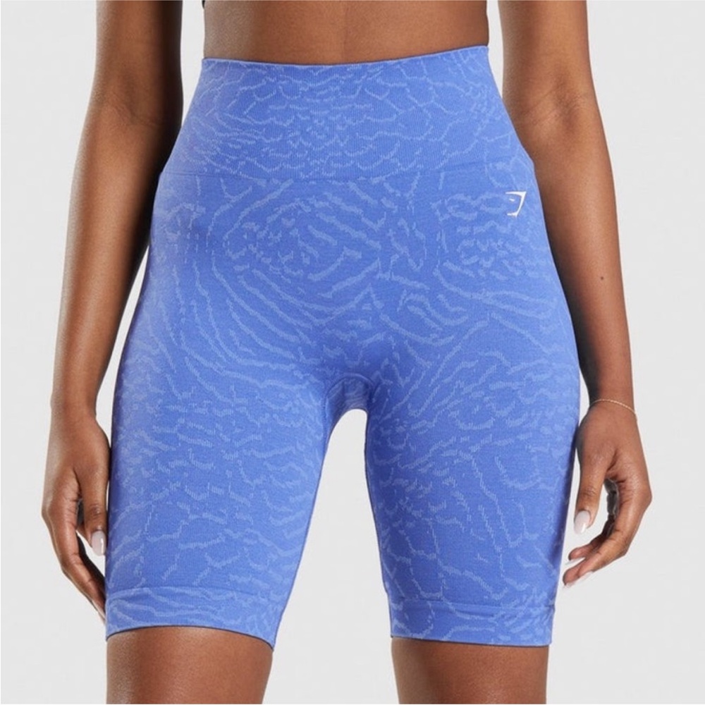 Gymshark Shorts Adapt Seamless Cycling Shorts Blue Periwinkle Size Medium